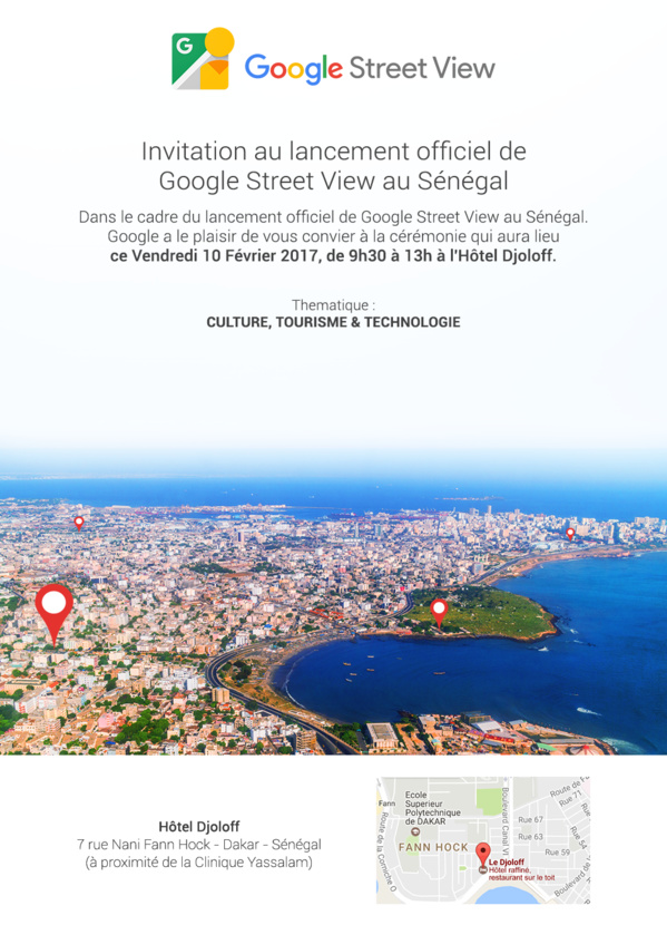 ‘’GOOGLE STREET VIEW’’ : Le Sénégal, 1er pays en Afrique francophone à l’expérimenter ‘’GOOGLE STREET VIEW’’ : Le Sénégal, 1er pays en Afrique francophone à l’expérimenter