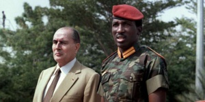 Sankara en compagnie de François Mitterrand