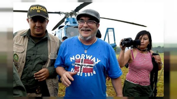 Rodrigo Londoño, alias Timochenko, le chef suprême de la Farc Rodrigo Londoño, alias Timochenko, le chef suprême de la Farc
