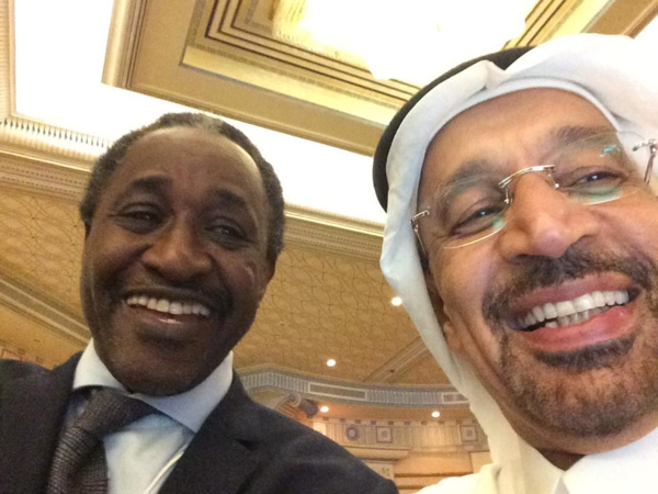 Adama Gaye avec le ministre saoudien du Pétrole Adama Gaye avec le ministre saoudien du Pétrole