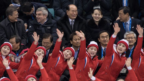 JO-2018 - Les pom-pom girls nord-coréennes assurent l'ambiance JO-2018 - Les pom-pom girls nord-coréennes assurent l'ambiance