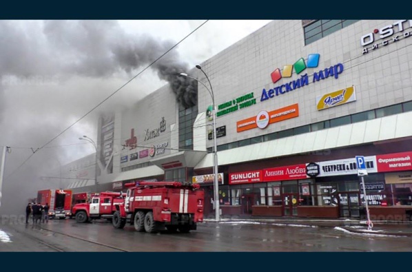 Russie: au moins 37 morts dans l'incendie d'un centre commercial en Sibérie