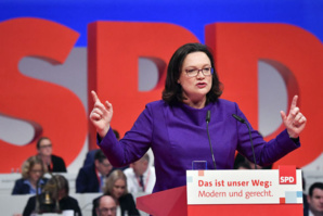 Andrea Nahles, première femme à la tête des sociaux-démocrates allemands