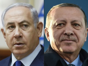 Netanyahou (g.) et Erdogan Netanyahou (g.) et Erdogan