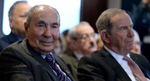 Serge Dassault (à gauche) avec son ami et successeur Charles Edelstenne