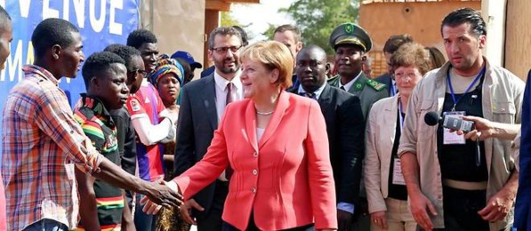 Angela Merkel lors d'une visite au Niger