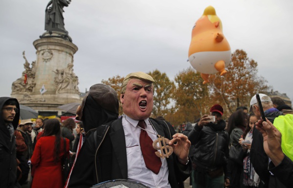 Manifestation "anti-Trump" place de la République à Paris Manifestation "anti-Trump" place de la République à Paris