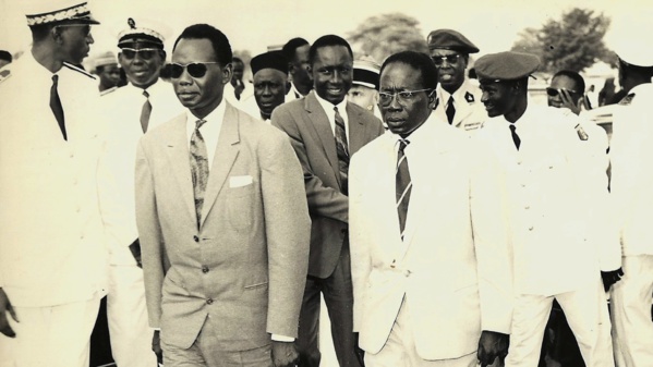 Mamadou Dia (g) et Leopold Sedar Senghor Mamadou Dia (g) et Leopold Sedar Senghor