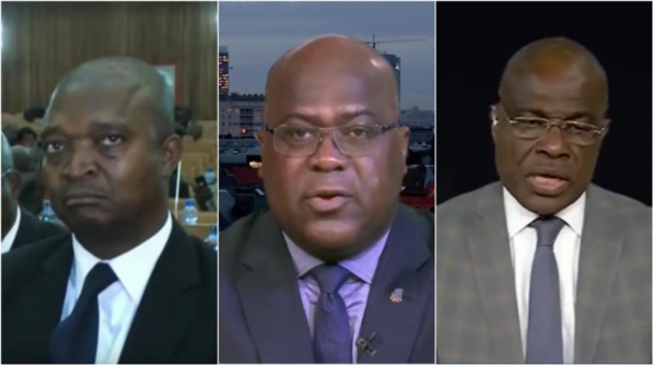 Ramazani, Tshisekedi et Fayulu (de g à d)