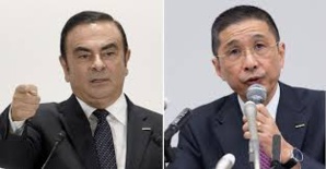 Carlos Ghosn (g) et Hiroto Saikawa