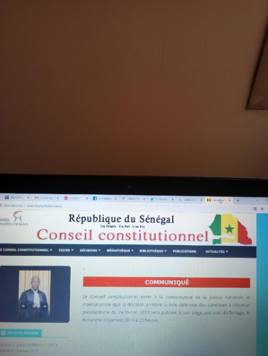 Urgent - Communiqué du Conseil constitutionnel Urgent - Communiqué du Conseil constitutionnel