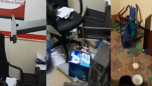 Une image du siège saccagé de Pastef