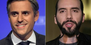 Nayib Bukele (à d.) et Carlos Calleja Nayib Bukele (à d.) et Carlos Calleja