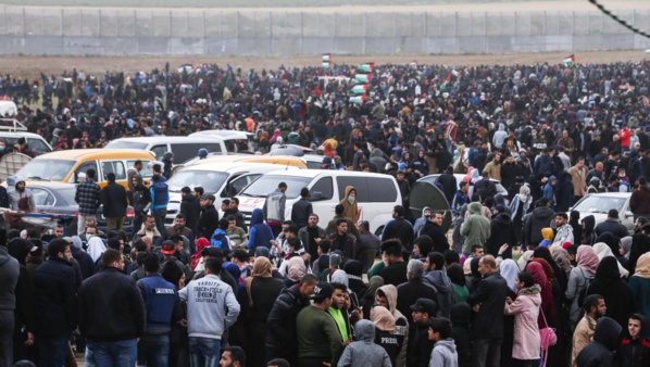 40 000 personnes rassemblées à Gaza pour l'anniversaire de la "Grande marche du retour" 40 000 personnes rassemblées à Gaza pour l'anniversaire de la "Grande marche du retour"
