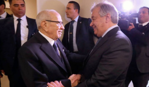 Le Sg de l'Onu avec le président tunisien