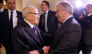 Le Sg de l'Onu avec le président tunisien Le Sg de l'Onu avec le président tunisien