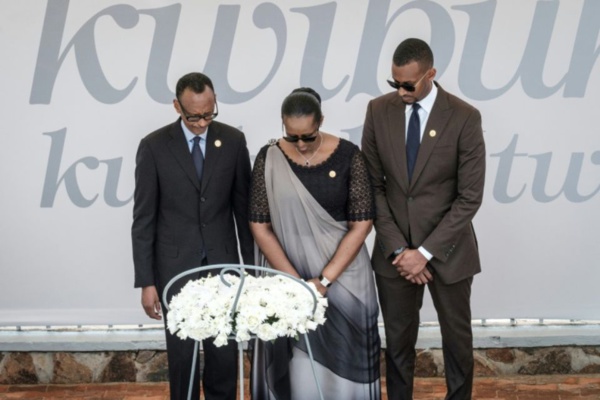 Kagame avec sa femme et son fils Ivan
