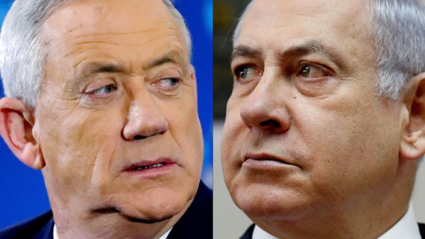 Législatives en Israël : Benjamin Netanyahu et son principal concurrent Benny Gantz au coude à coude, crient tous deux victoire