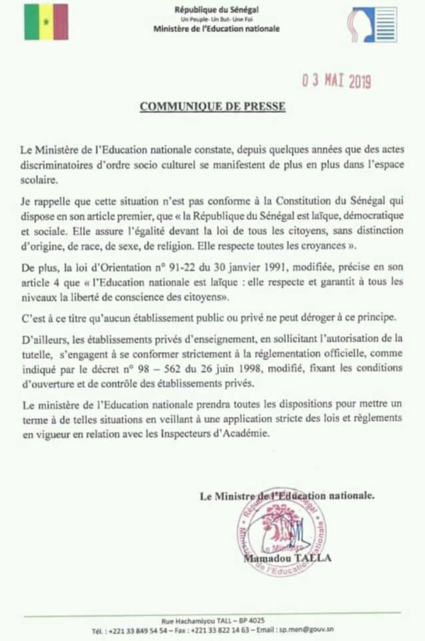 Jeanne d'Arc: La note du ministre de l'Education nationale qui met un terme à la récréation Jeanne d'Arc: La note du ministre de l'Education nationale qui met un terme à la récréation
