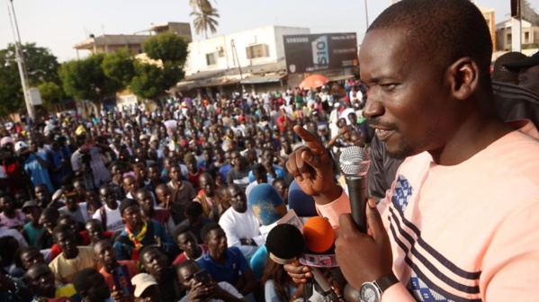 Aliou Sané, le leader du mouvement Y en a marre à la manifestation du vendredi 21 juin 2019
