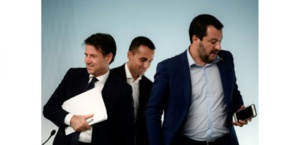 Conte, Di Maio et Salvini, le trio de l'Exécutif italien