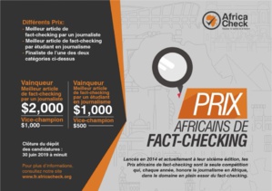 Prix africains de fact-checking 2019 : les candidats présélectionnés ! Prix africains de fact-checking 2019 : les candidats présélectionnés !