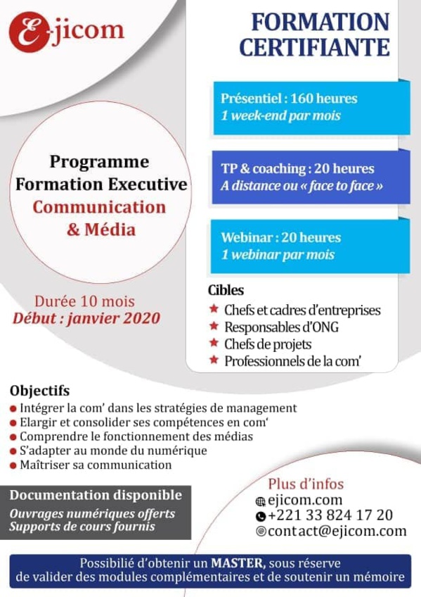 Formation Exécutive Communication & Media Formation Exécutive Communication & Media