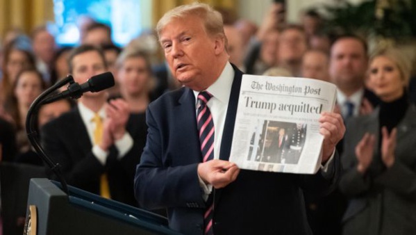 Acquitté, Trump se lâche: «désastre», «méchants» et brandit le Washington Post