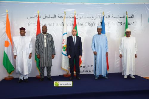 Les 5 chefs d'Etat lors du Sommet de Nouakchott.