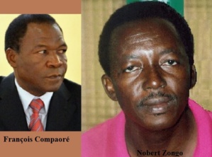 Norbert Zongo (à droite), assassiné en décembre 1998