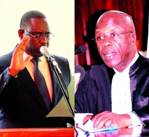 Le Président Macky Sall et le président du Conseil constitutionnel Pape Oumar Sakho Le Président Macky Sall et le président du Conseil constitutionnel Pape Oumar Sakho