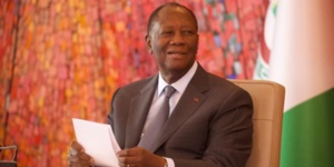 Le Président Alassane Ouattara, candidats à un 3e mandat