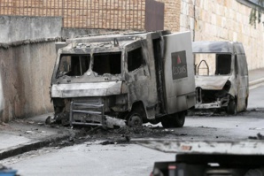 Le fourgon de transports de fonds calciné à Lyon