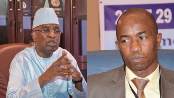 Le ministre de la Justice Malick Sall (g) et Souleymane Teliko, président de l'UMS Le ministre de la Justice Malick Sall (g) et Souleymane Teliko, président de l'UMS