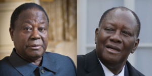 Henri Konan Bédié (g) et Alassane Ouattara Henri Konan Bédié (g) et Alassane Ouattara
