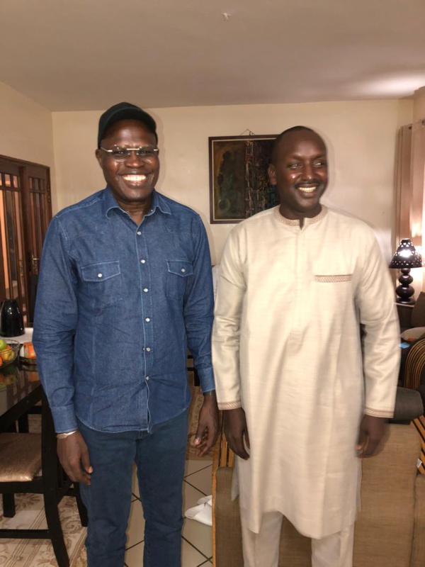 Khalifa Ababacar Sall (g.) et Cheikh Tidiane Dièye