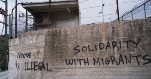 Message de solidarité avec les migrants dans une des parties de la frontière Us avec le Mexique Message de solidarité avec les migrants dans une des parties de la frontière Us avec le Mexique