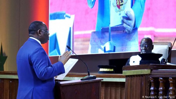 Le président Macky Sall lors de sa prestation de serment pour son second mandat en avril 2019 Le président Macky Sall lors de sa prestation de serment pour son second mandat en avril 2019