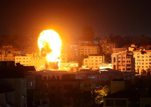 Le ciel de Gaza, lundi 17 mai au matin (photo AFP) Le ciel de Gaza, lundi 17 mai au matin (photo AFP)