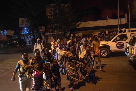 Goma : plusieurs dizaines de milliers d’habitants fuient la menace du volcan Nyiragongo