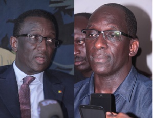 Amadou Bâ (g) et Abdoulaye Diouf Sarr, candidats présumés concurrents à Dakar aux élections locales de janvier 2022