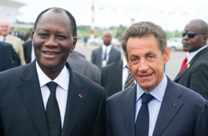 Le président Ouattara et son ami Sarkozy, ex-chef d'Etat français