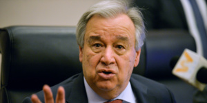 Antonio Guterres, secrétaire général de l'ONU. Antonio Guterres, secrétaire général de l'ONU.
