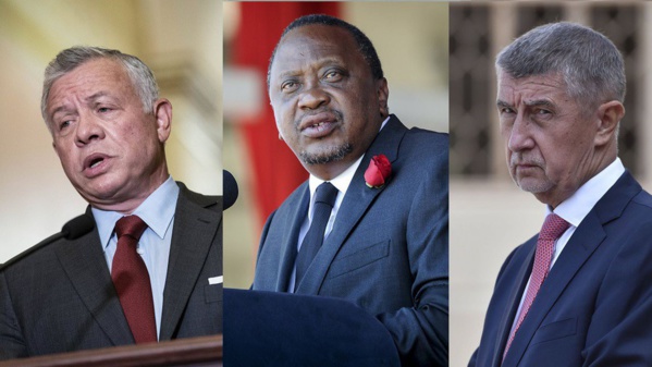 Des chefs d'Etat et de gouvernement accusés d'évasion fiscale dont  celui du Kenya (au milieu)