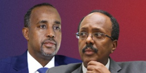 Le Président Farmajo (en lunettes) et son Premier ministre Mohamed Hussein Roblé Le Président Farmajo (en lunettes) et son Premier ministre Mohamed Hussein Roblé