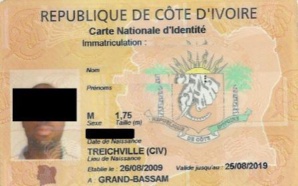 Côte d’Ivoire – Les cartes nationales d’identité produites en 2009 valables jusqu’au 31 Mars 2022 Côte d’Ivoire – Les cartes nationales d’identité produites en 2009 valables jusqu’au 31 Mars 2022