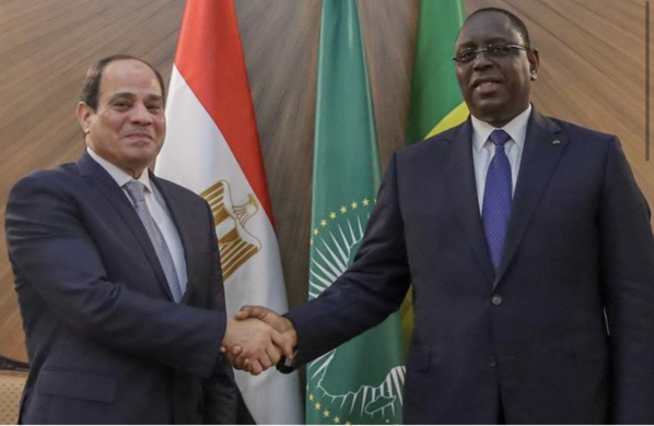 Les Présidents égyptien et sénégalais à Dakar en avril 2019