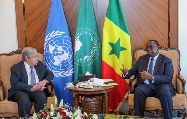 Le chef de l'ONU Antonio Guterres reçu au palais de la république par Macky Sall Le chef de l'ONU Antonio Guterres reçu au palais de la république par Macky Sall