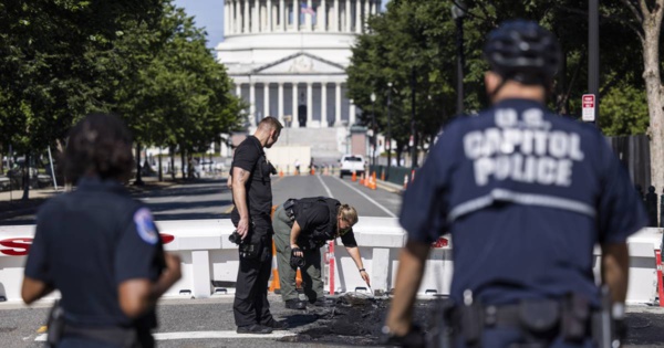 Un homme se tue après avoir foncé dans une barricade près du Capitole Un homme se tue après avoir foncé dans une barricade près du Capitole