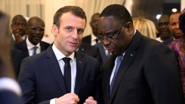 Les présidents Emmanuel Macron et Macky Sall Les présidents Emmanuel Macron et Macky Sall